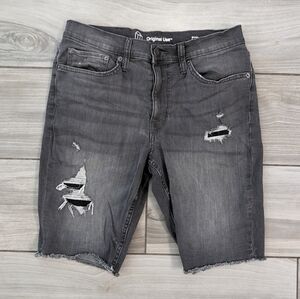 Original Use (Intentionally) Faded Black Distressed Denim Shorts